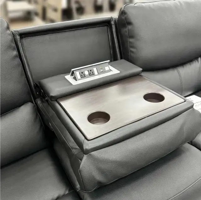 Bentley Black Power Reclining Sofa - Photo 3