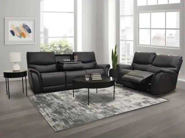 Bentley Black Power Reclining Sofa - Photo 4