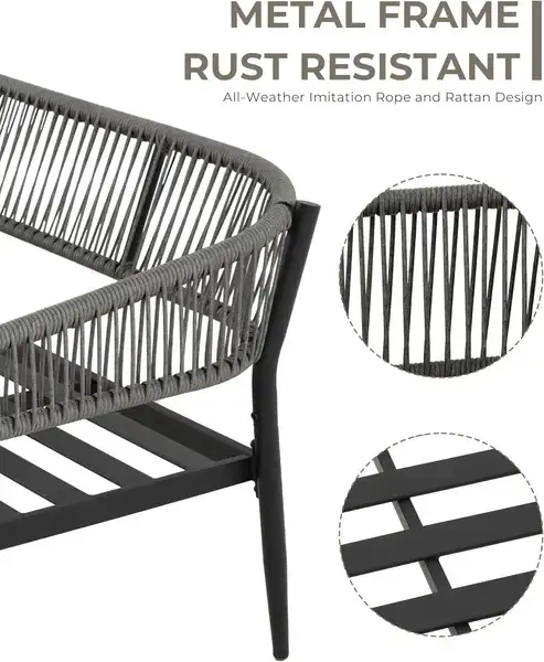 Brand New 4Pcs Patio Furniture Set - 4.5' Thick Cushions $499 - Photo 4