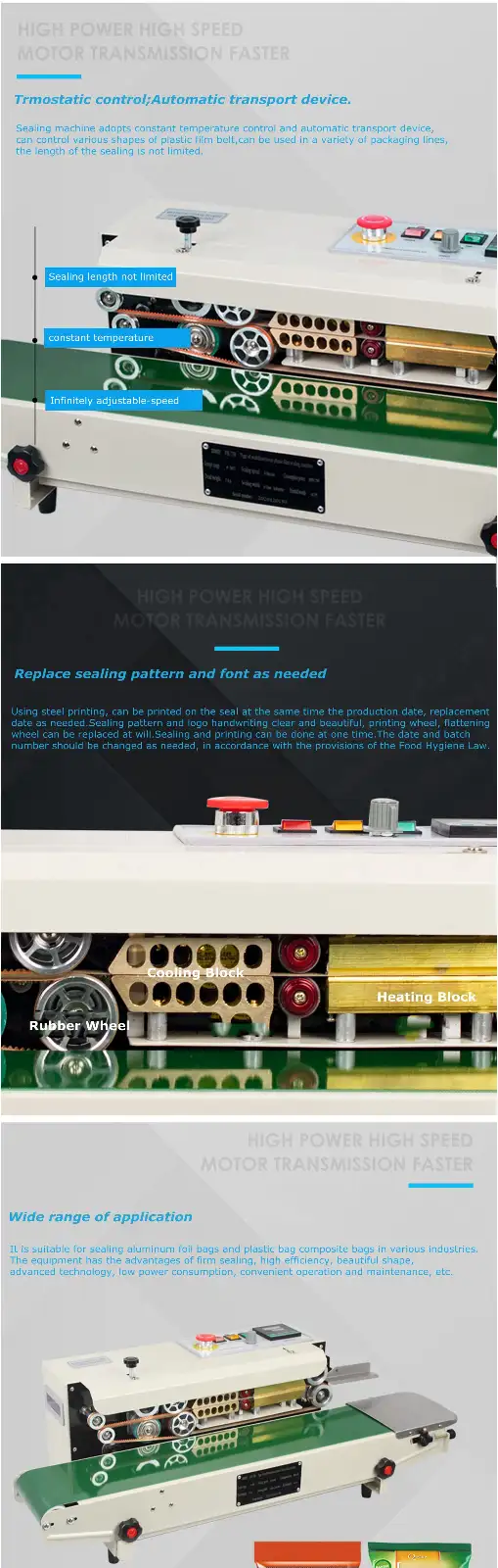 Continuous Band Horizontal Bag Sealer Digital Display 070846 - Photo 10