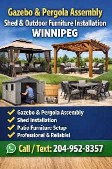 Gazebo & Pergola Assembly | Shed &Outdoor Furniture Installation