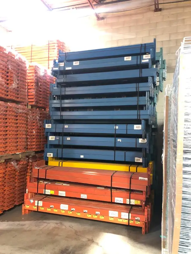 USED Redi rack Beams 8' long x 4" Pallet Racking rack beams