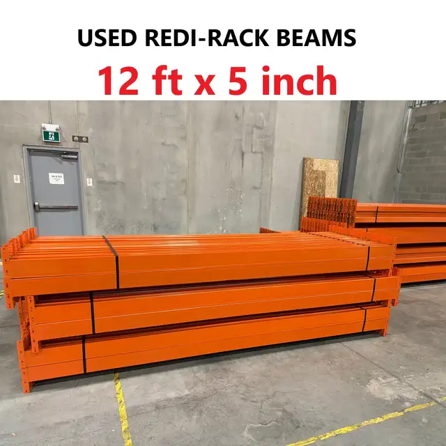 USED Redi rack Beams 12' x 5' for Pallet Racking warehouse rack