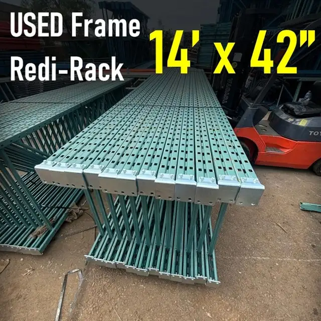 USED 14 ft x 42 inch  Redirack Uprights Frames Pallet Racking