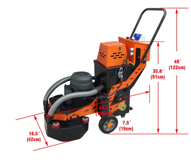 Double Tube Vacuum Dust Suction Fan Cement Ground Grinder 239912 - Photo 9