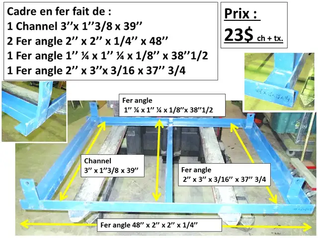 Fer angle 1/8'' d'épais  x 1'' 1/2x1''1/2 x 48''long. et autres - Photo 6