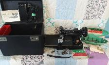 Singer featherweight 221k with red S sewing machine