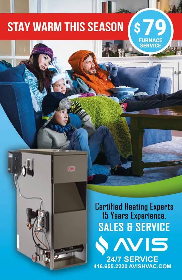 ,BRAND NEW FURNACE INSTALLED416-655-2220 AVIS HEATING SERVICE $5