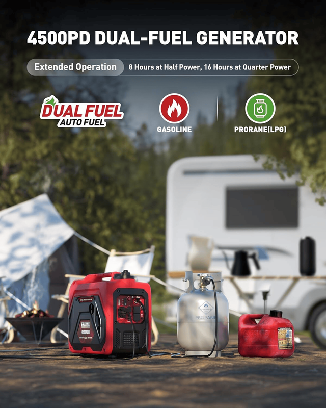 ERAYAK 4500iPDM DUAL-FUEL INVERTER GENERATOR - HOME CAMPING - Photo 2