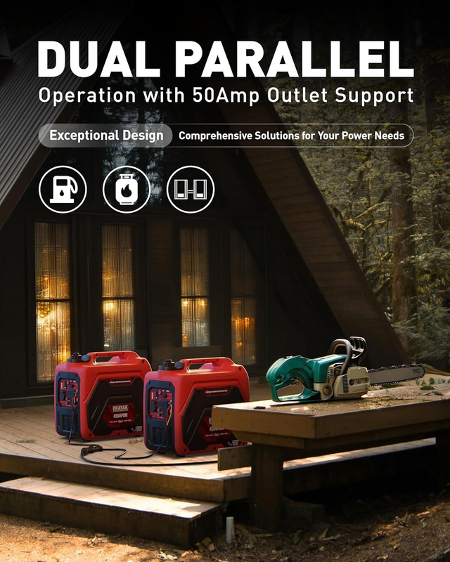 ERAYAK 4500iPDM DUAL-FUEL INVERTER GENERATOR - HOME CAMPING - Photo 6