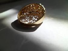 10 kt yellow gold filigree ring