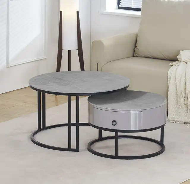 Sintered stone marble top Coffee Table set of 2 for Only $299. - Photo 5