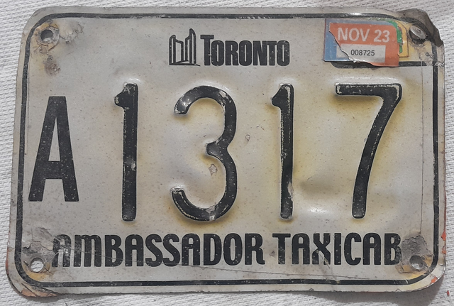 Taxi License Plate for Sale – Rare Opportunity
