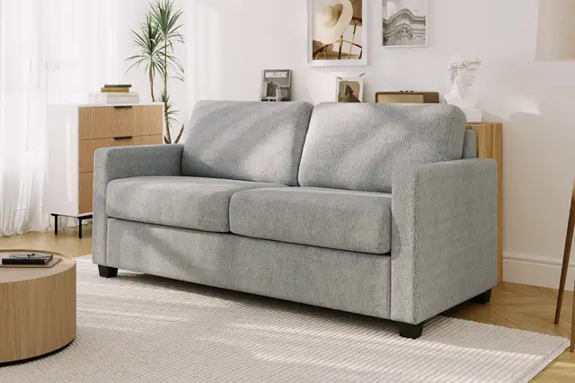 PULL-OUT PREMIUM SOFA BED WITH POCKET COIL MATTRESS ( GREY) - Photo 5