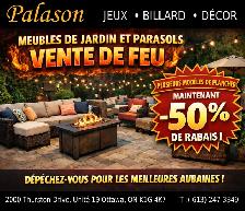 VENTE DE FEU Meubles Jardin Parasols Patio FIRE SALE Outdoor