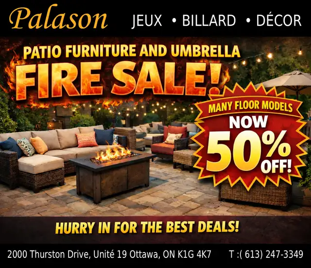 VENTE DE FEU Meubles Jardin Parasols Patio FIRE SALE Outdoor - Photo 2