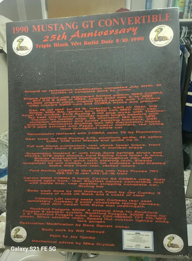 1990 Cobra Mustang - Photo 2