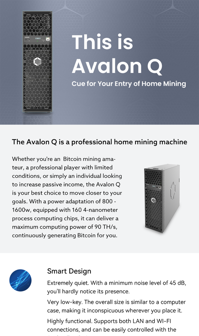 Home Use BTC Miner – Canaan Avalon Q 90T 110V WIFI-Calgary Stock - Photo 4