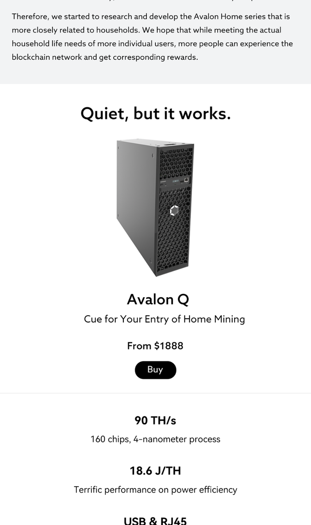 Home Use BTC Miner – Canaan Avalon Q 90T 110V WIFI-Calgary Stock - Photo 6
