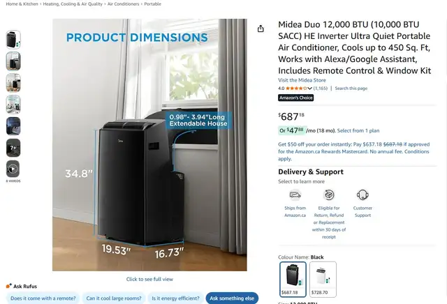 Brand New Midea 12,000 BTU Wifi Air Conditioner For Sale - Photo 9