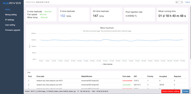 OpenBox KASPA KS0 Pro Miner 150 Gh/s Operating under 110V-220V - Photo 2