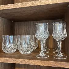 4 verres   6 coupes à vin Cristal d’Arques France