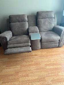 Palliser Loveseat with Console.