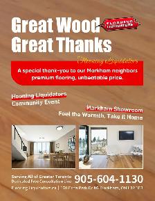 Markham本地特惠｜高端木地板清仓价｜免费咨询 专业安装服务！