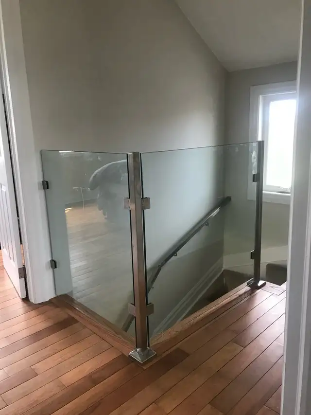 STAIR RAILING GLASS PARTITION OFFICE GLASS ENTRANCES DOORS ENCLO - Photo 4