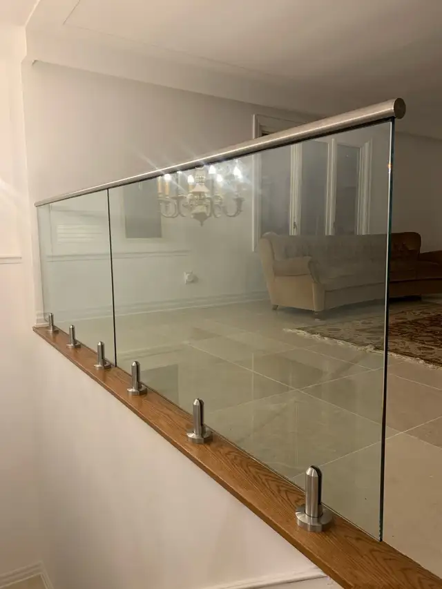 STAIR RAILING GLASS PARTITION OFFICE GLASS ENTRANCES DOORS ENCLO - Photo 6