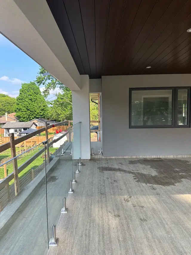 GLASS RAILING STAIR DECK RAILING BALCONY GLASS PORCH ENCLOSURE O - Photo 7