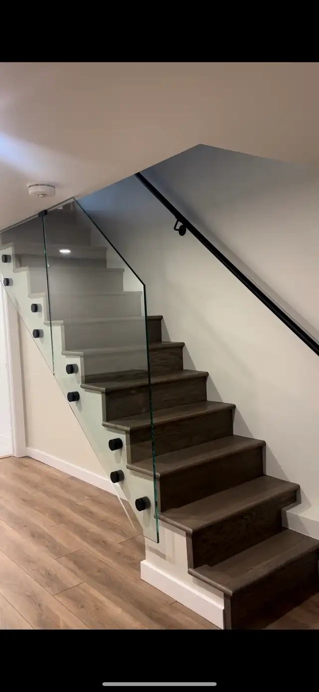 GLASS RAILING STAIR DECK RAILING BALCONY GLASS PORCH ENCLOSURE O - Photo 9