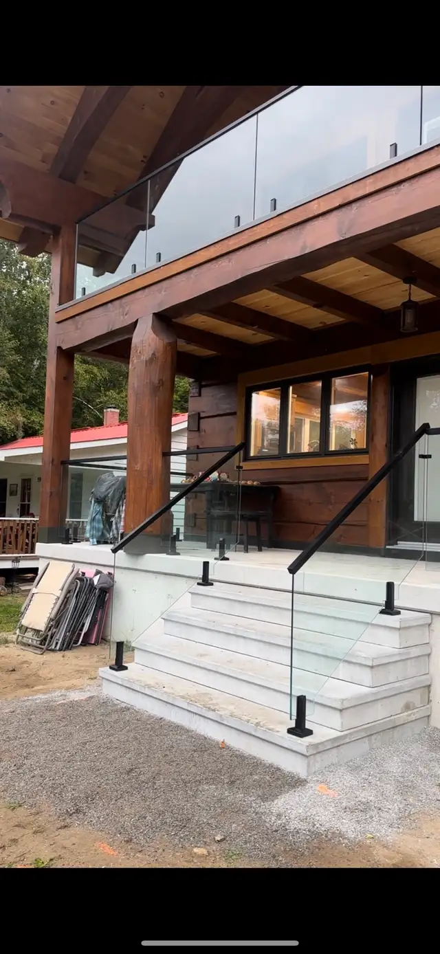 CUSTOM GLASS RAILING STAIRS DECK RAILING BALCONY RAILING PORCH