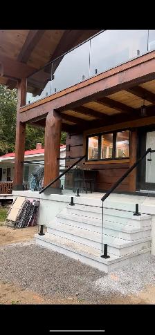 CUSTOM GLASS RAILING STAIRS DECK RAILING BALCONY RAILING PORCH
