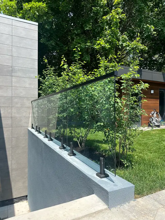 CUSTOM GLASS RAILING STAIRS DECK RAILING BALCONY RAILING PORCH - Photo 5