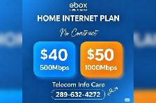 Canada Best Home unlimited Internet at $40/mon