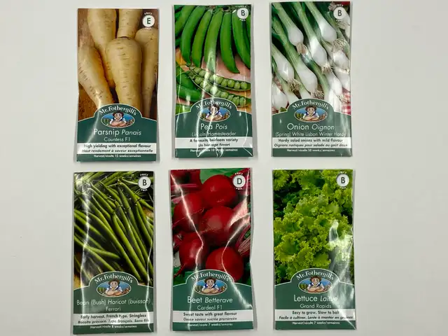 Vegetable Seeds. Beans, Onion, Peas, Parsnip, Beets, Lettuce