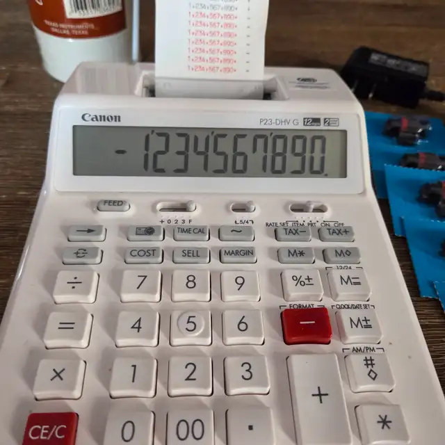 Calculatrice Imprimante Canon P23-DHV G   Adaptateur   5 Encreur - Photo 2