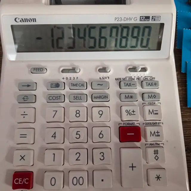 Calculatrice Imprimante Canon P23-DHV G   Adaptateur   5 Encreur - Photo 4