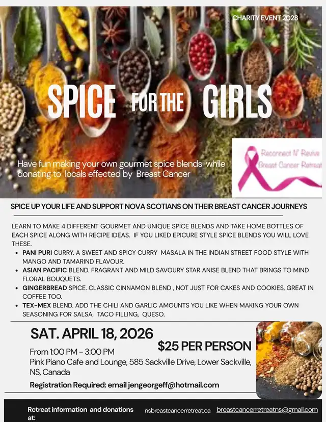 DIY Spice Mix fundraiser April 18th
