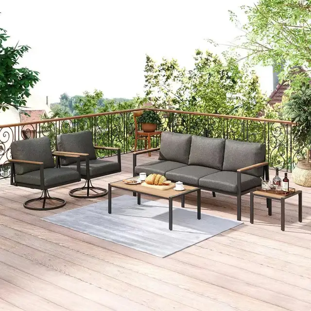 Brand New 5Pcs Patio Furniture Set Swivel Roker Chairs $999 - Photo 9