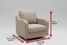 Brand New 360 Degree Swivel Accent Sofa with Armrests $159