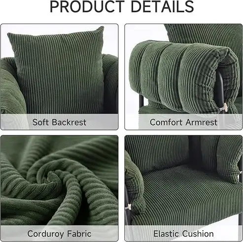 Brand New Elegant Corduroy Accent Chair $159 - Photo 4