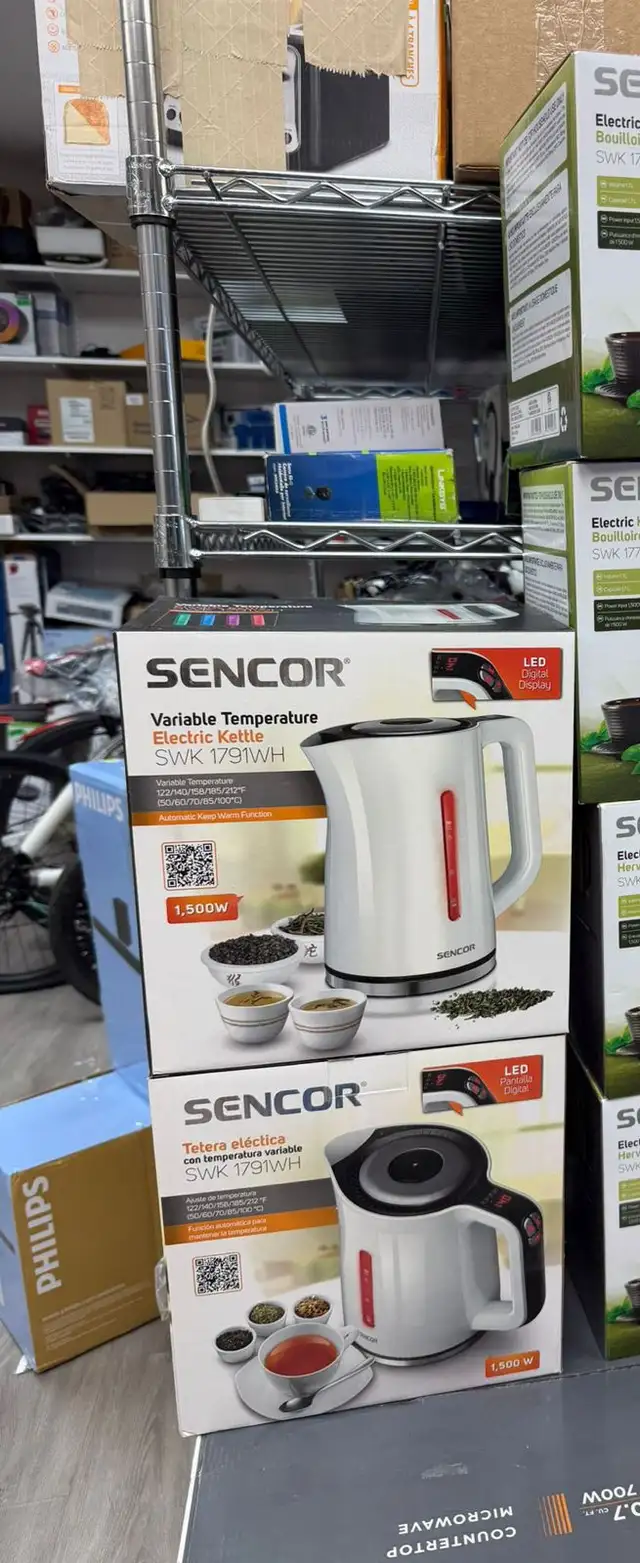 Kettle Electric Sencor SWK1791WH  with Display and Power Cord. - Photo 2