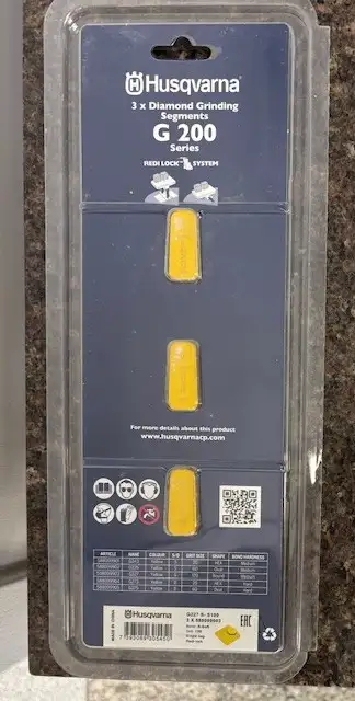 HUSQVARNA G200 DIAMOND GRINDING SEGMENTS120 Grit, 3-Pack Model - Photo 2