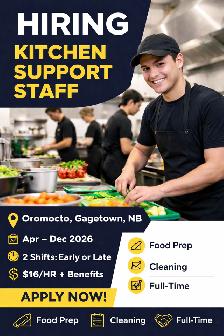 Kitchen Support Staff (Multiple Positions)