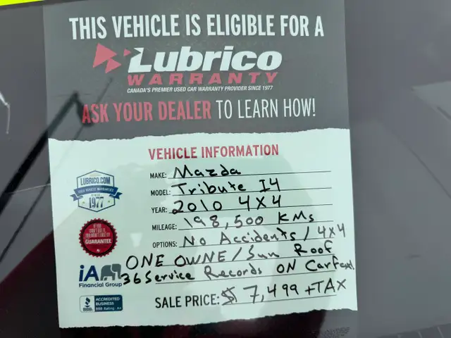 2010 Mazda Tribute GX I4 AWD - Photo 13