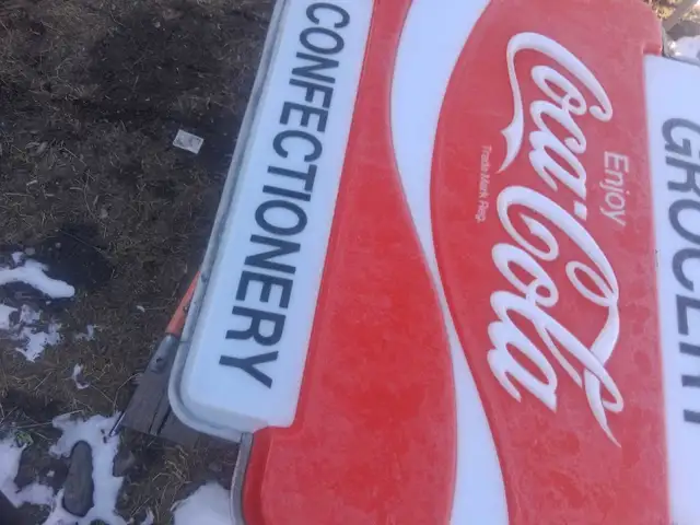 Vintage 4' x 4' coca cola double sided light up sign - Photo 2