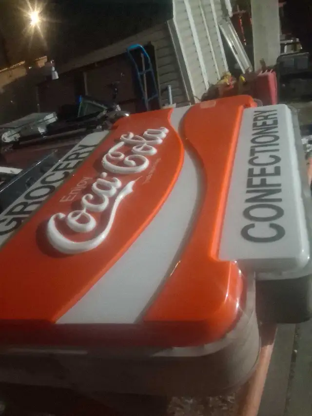Vintage 4' x 4' coca cola double sided light up sign - Photo 4