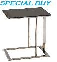 WELCOME SPRING SALE FOR ACCENT TABLE WITH BLACK TEMPERED GLASS.